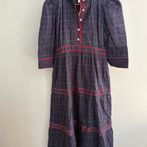Gretchen Scott Designs Dresses & Skirts - Gretchen Scott Designs Navy and Red Plaid Dress